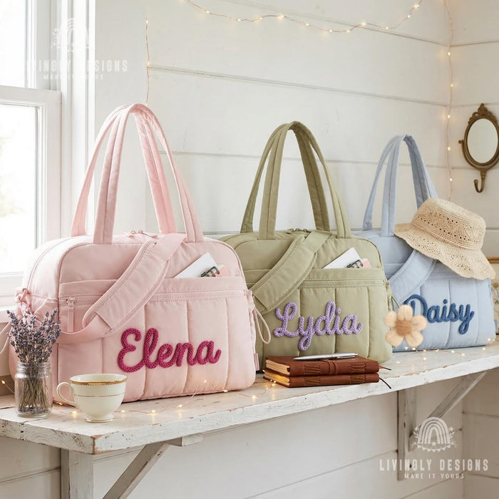 Custom Name Overnight or Gym Lightweight Duffle Bag
