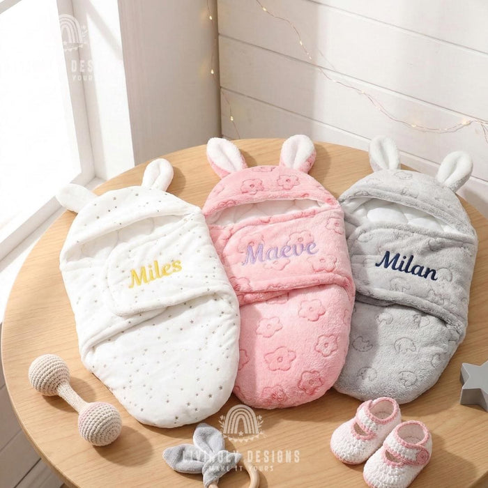 Personalized Baby Swaddle Sleeping Bag Anti-Startle Newborn Wrap