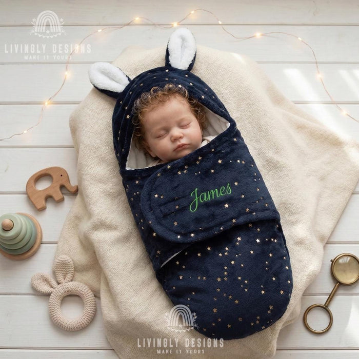 Personalized Baby Swaddle Sleeping Bag Anti-Startle Newborn Wrap