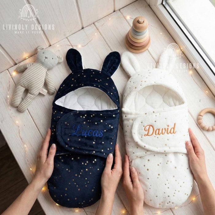 Personalized Baby Swaddle Sleeping Bag Anti-Startle Newborn Wrap