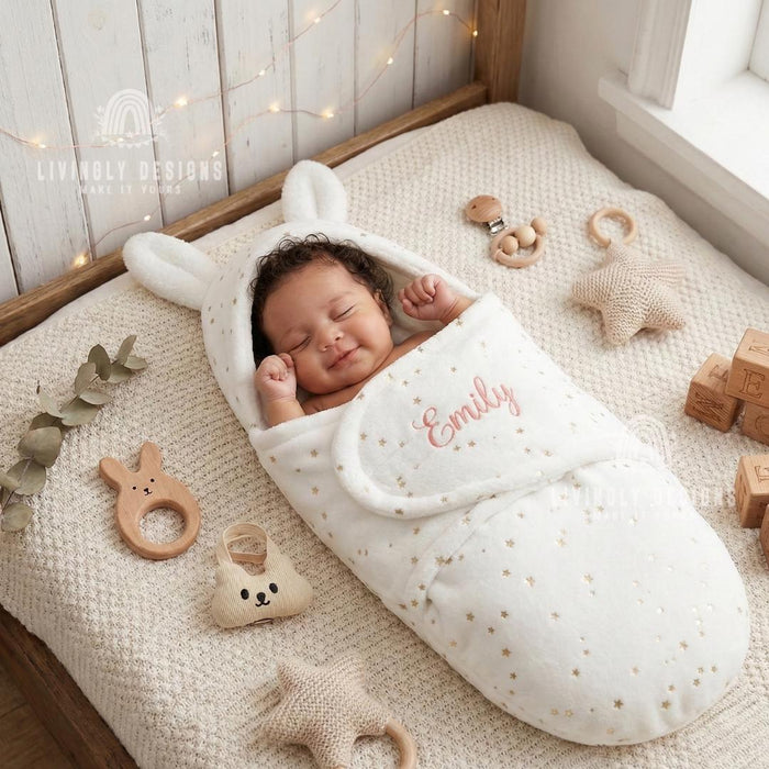 Personalized Baby Swaddle Sleeping Bag Anti-Startle Newborn Wrap