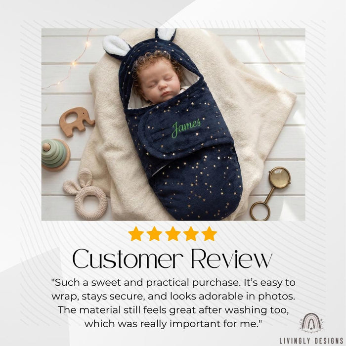 Personalized Baby Swaddle Sleeping Bag Anti-Startle Newborn Wrap