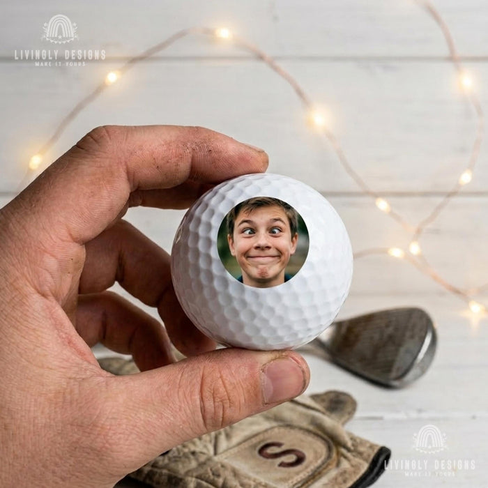 Custom Golf Balls: Personalized Name Photo Gift for Dad Husband Golfer