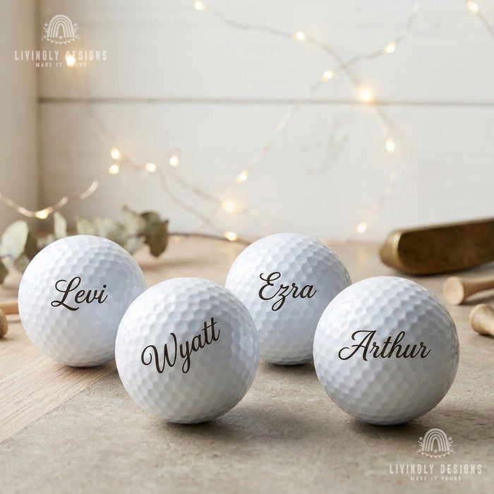 Custom Golf Balls: Personalized Name Photo Gift for Dad Husband Golfer