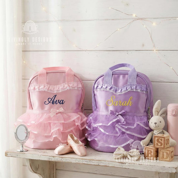 Custom Name Girls Ballet Tutu Dance Bag