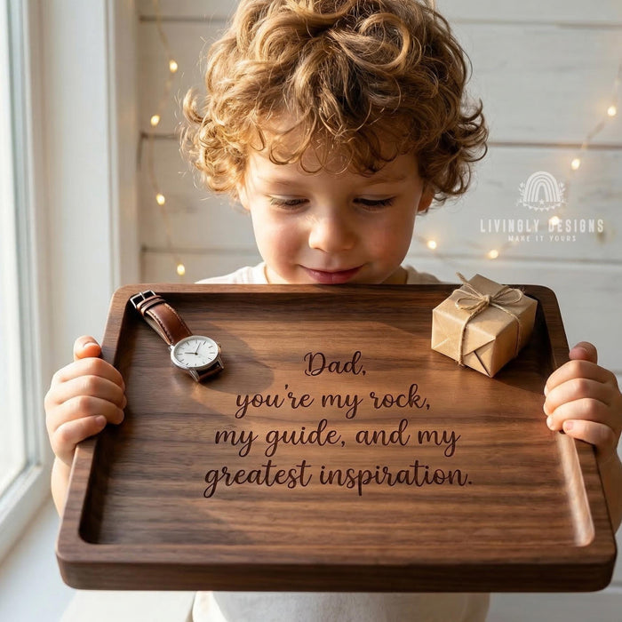 Personalized Engraved Wooden Tray, Couples Anniversary Wedding Keepsake, Romantic Gift