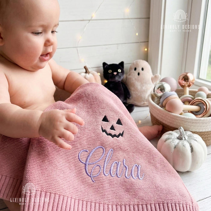 Personalized Cute and Cozy Halloween Throw Blanket