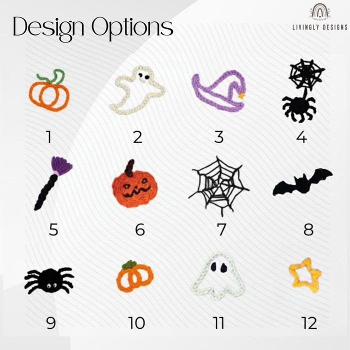 Personalized Cozy Halloween Hand Stitch Blanket