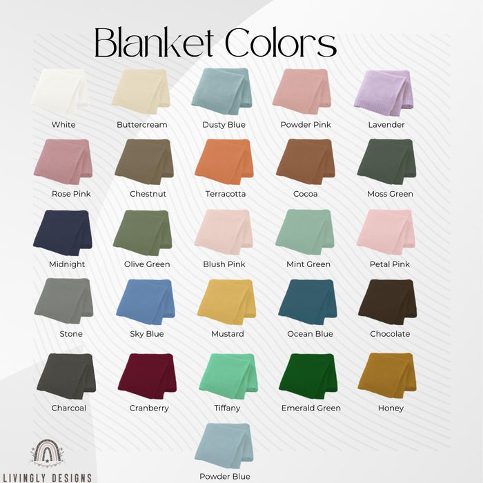 Personalized Kids Cozy Blanket | Soft Custom Name Baby Blanket | Balloon Throw Blanket