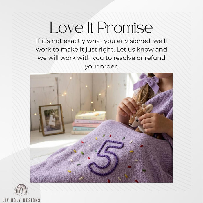 Personalized Birthday Confetti Baby Blanket: Custom Number Throw Kids Gift
