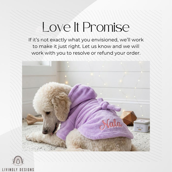 Personalized Name Pet or Dog Towel Wrap Puppy Bathrobe