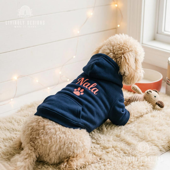 Custom Embroidered Pet Winter Hooded Jacket/Clothing