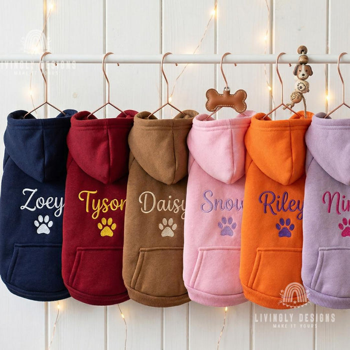 Custom Embroidered Pet Winter Hooded Jacket/Clothing