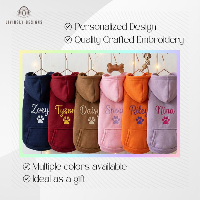 Custom Embroidered Pet Winter Hooded Jacket/Clothing