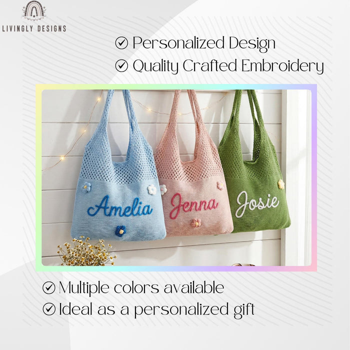 Custom Name Canvas Tote Bag for Work, Shopping & Travel