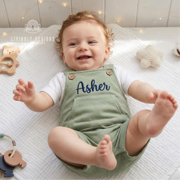 Baby Romper Overalls Personalized Toddler Outfit Keepsake