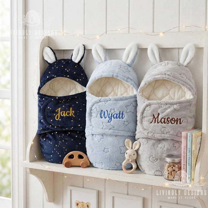 Personalized Baby Swaddle Sleeping Bag Anti-Startle Newborn Wrap