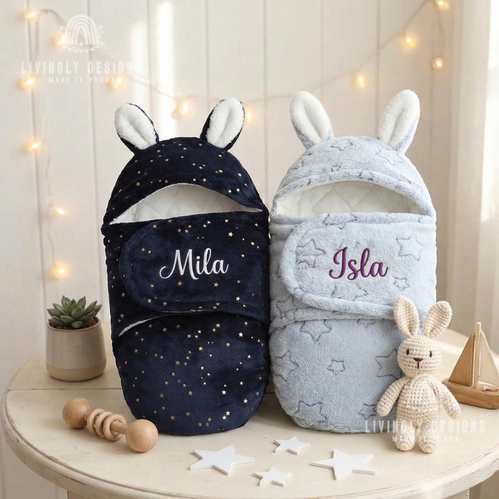 Personalized Baby Swaddle Sleeping Bag Anti-Startle Newborn Wrap