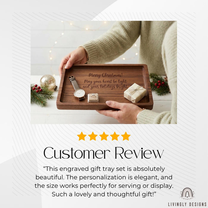 Personalized Engraved Wooden Tray, Couples Anniversary Wedding Keepsake, Romantic Gift