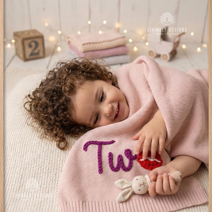 Personalized Milestone Keepsake Birthday Blanket