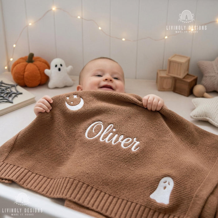 Personalized Cute and Cozy Halloween Throw Blanket