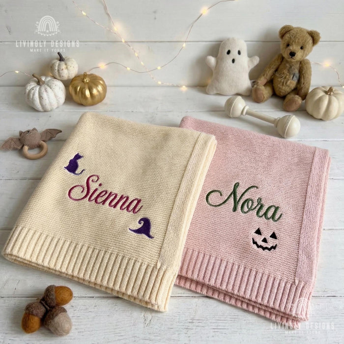 Personalized Cute and Cozy Halloween Throw Blanket