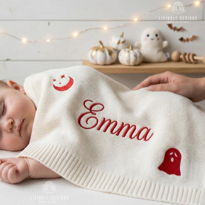 Personalized Cute and Cozy Halloween Throw Blanket