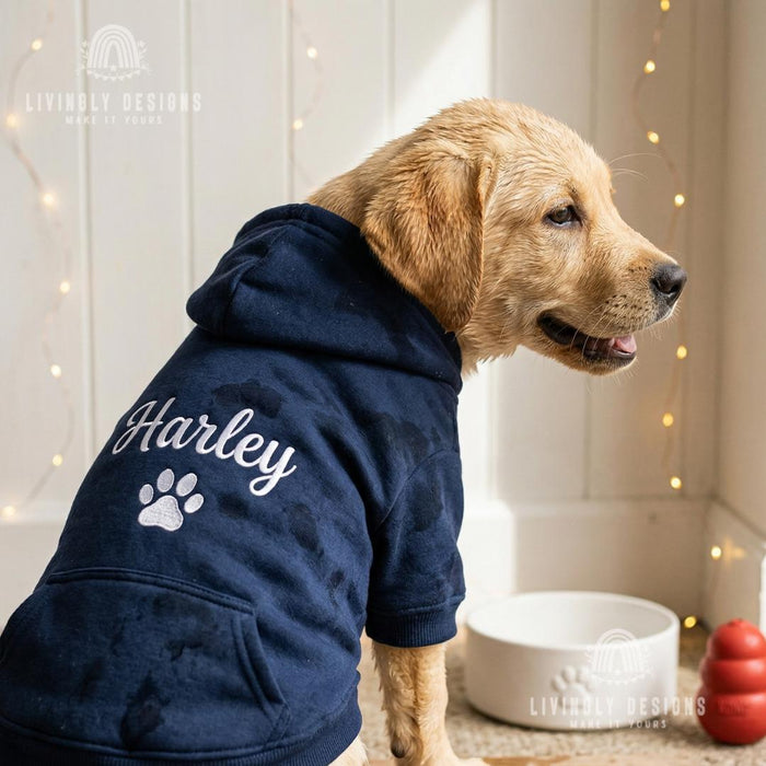Custom Embroidered Pet Winter Hooded Jacket/Clothing