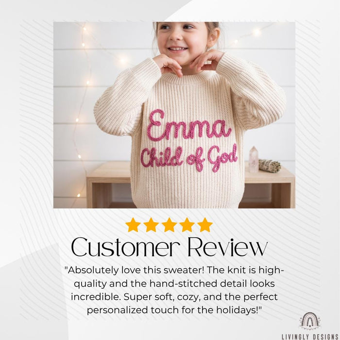 Personalized Faith Jumper for Kids: Custom Christian Keepsake Gift Sweatshirt for Babies, Toddlers