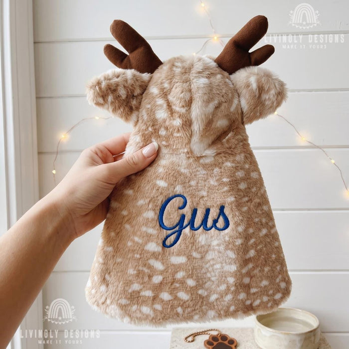 Personalized Reindeer Pet Cloak Winter Cape