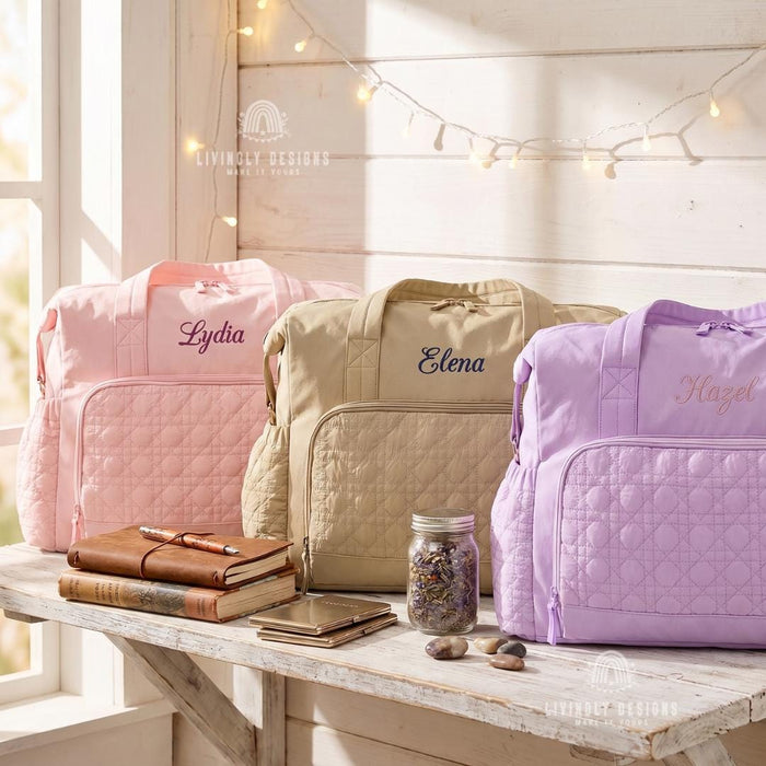 Custom Name Weekender Bag Travel Tote