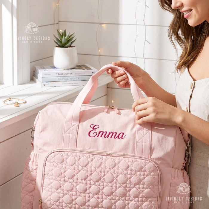 Custom Name Weekender Bag Travel Tote