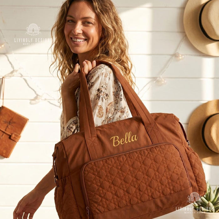 Custom Name Weekender Bag Travel Tote