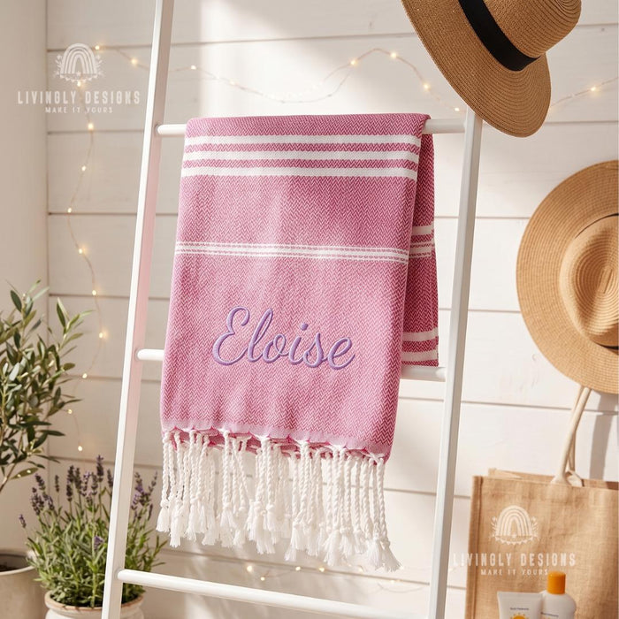 Personalized Turkish Beach Towel