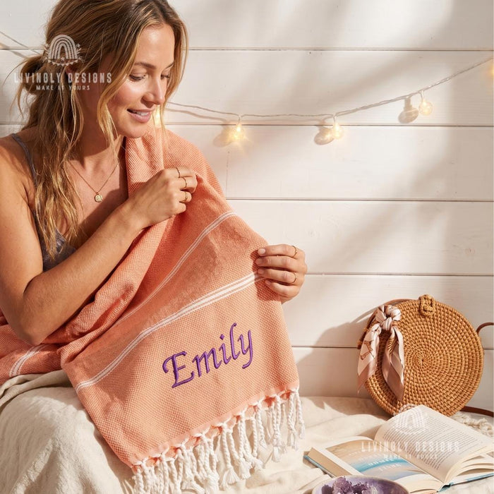 Personalized Turkish Beach Towel