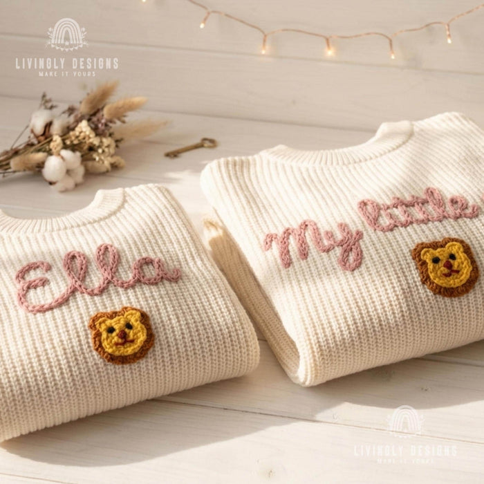 Personalized Mother, Child Matching Sweaters | Custom Mom, Mother's Day Jumper