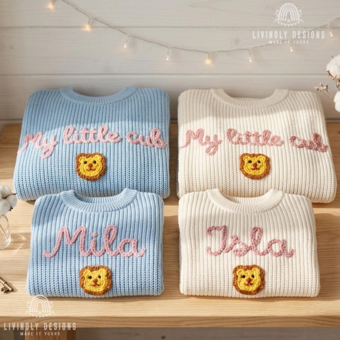 Personalized Mother, Child Matching Sweaters | Custom Mom, Mother's Day Jumper