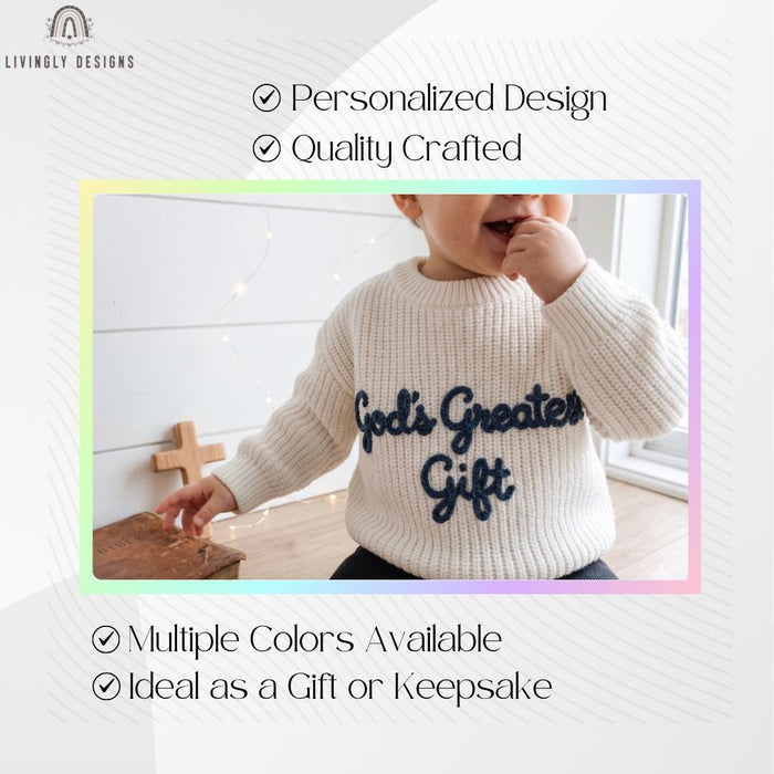 Personalized Faith Jumper for Kids: Custom Christian Keepsake Gift Sweatshirt for Babies, Toddlers