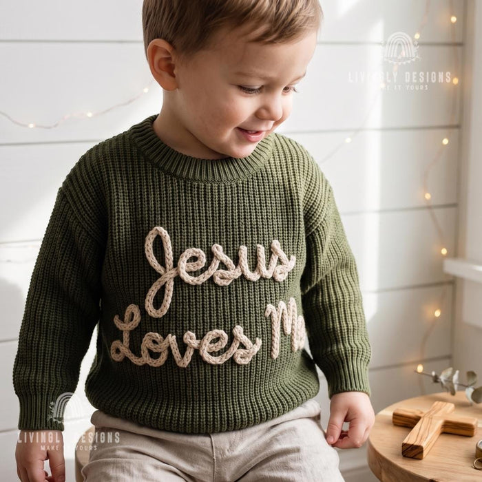 Personalized Faith Jumper for Kids: Custom Christian Keepsake Gift Sweatshirt for Babies, Toddlers