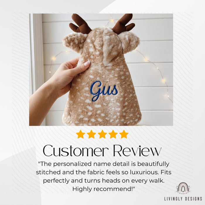 Personalized Reindeer Pet Cloak Winter Cape