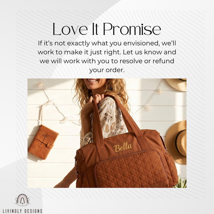 Custom Name Weekender Bag Travel Tote