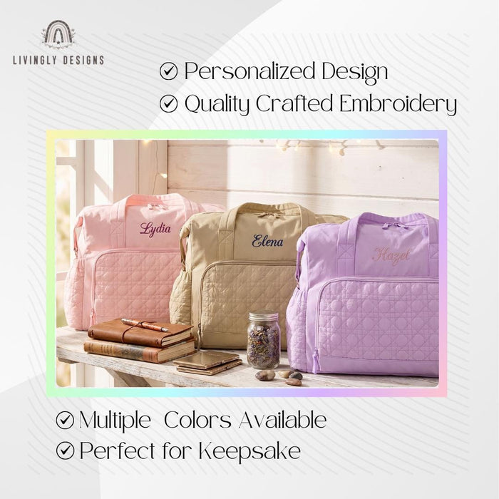 Custom Name Weekender Bag Travel Tote