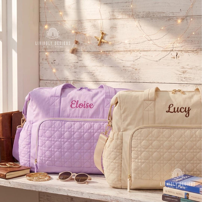 Custom Name Weekender Bag Travel Tote