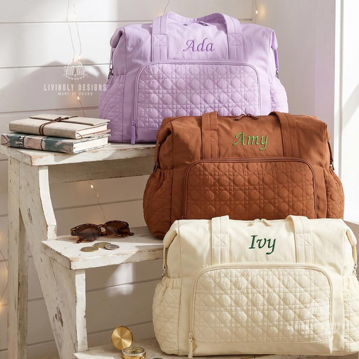 Custom Name Weekender Bag Travel Tote