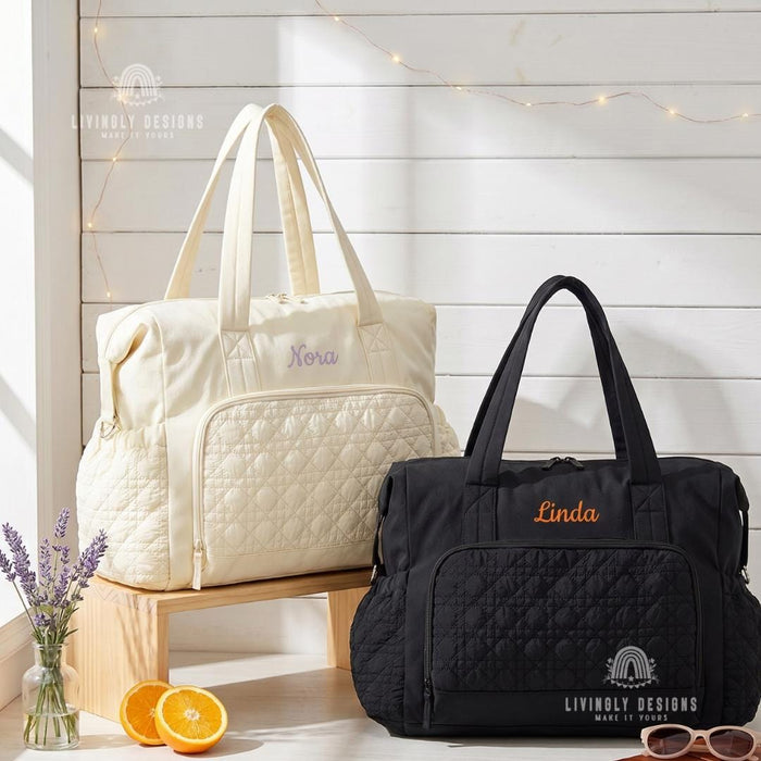 Custom Name Weekender Bag Travel Tote