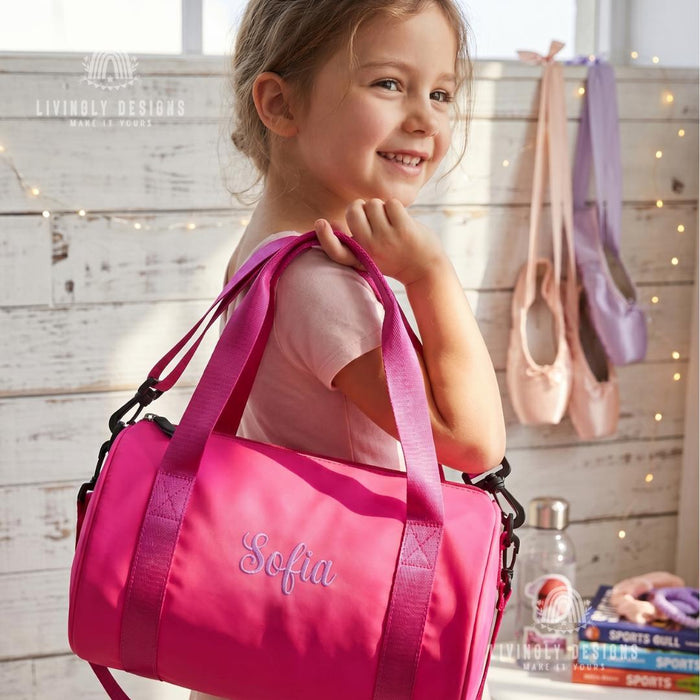 Personalized Kids Duffle Bag – Custom Name Large Capacity Gym Bag