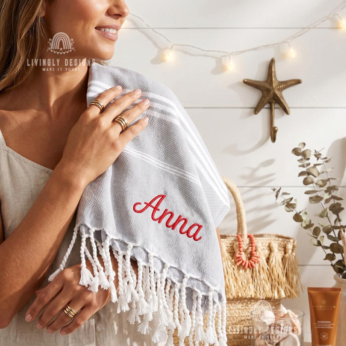 Personalized Turkish Beach Towel