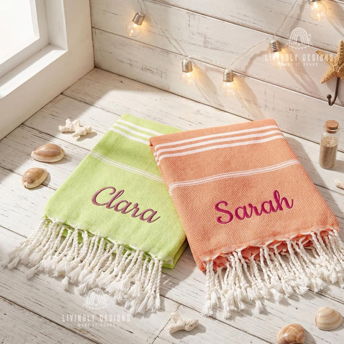 Personalized Turkish Beach Towel