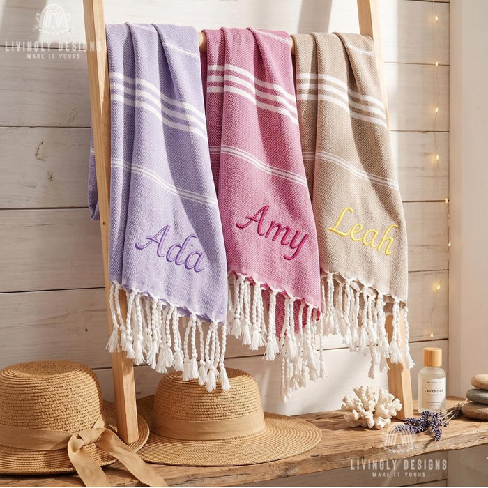 Personalized Turkish Beach Towel