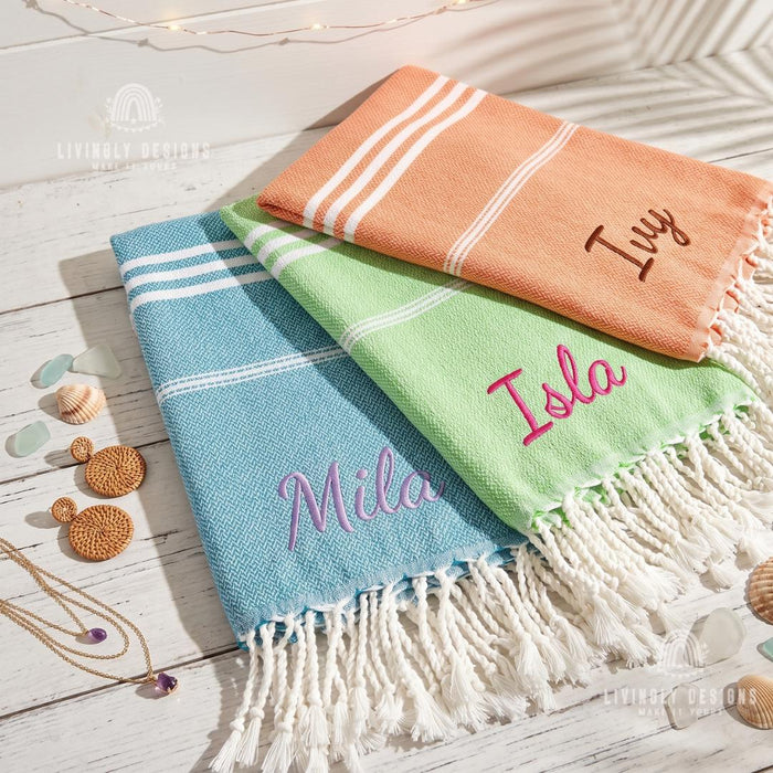 Personalized Turkish Beach Towel